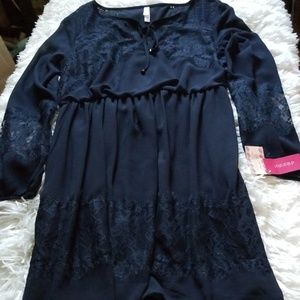 Women's Xhilaration Navy Dress with Lace &…